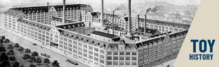 New factory complex of Gebrüder Bing AG, Nuremberg-Gleishammer, 1912. Photo: Toy Museum of the City of Nuremberg. Fabrikanlage der Gebrüder Bing AG, Nürnberg-Gleishammer, 1912
