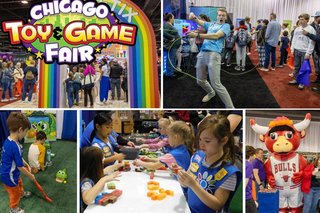 Chitag Spielende Kinder und das Chicago Maskottchen