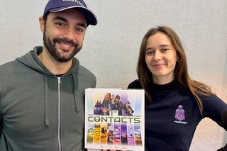 Michael Munoz, author of 1ers Contacts, and Anae Dehlock, Art Direction & Graphic Design at Explor 8 from France, present the game